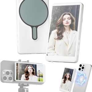 FMC Selfie Monitor Screen iPhone for Photo, 1080P Wireless Recording, Using Phone Rear Camera for Selfie Vlog Live Stream TikTok, Compatible with iPhone, Not Support Google Pixel (Support 4K 30fps)